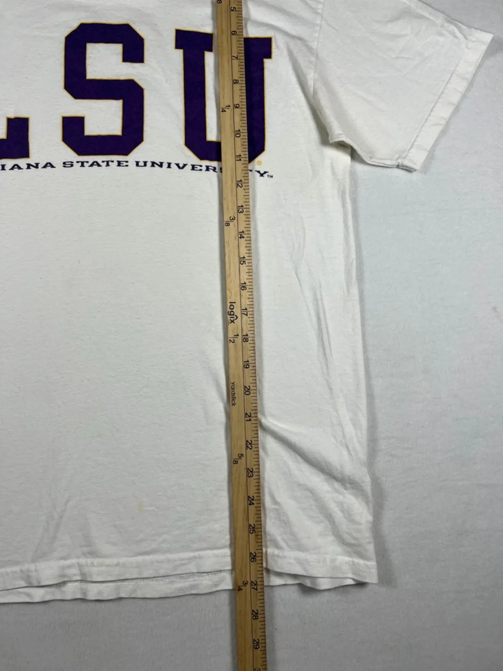 Vintage Champion LSU Tigers White T-Shirt Mens Size M 100% Cotton - Picture 4 of 10